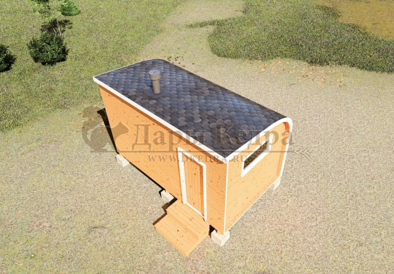 Баня «Парус» из кедра 4х2,2 м